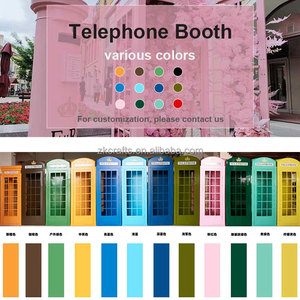 Cabina Telefónica de Lujo ZKAI Color Brandy para Bodas y Fiestas, Estación Telefónica con Libro de Visitas de Audio para Guía de Entrada en Bodas - Product Image 6