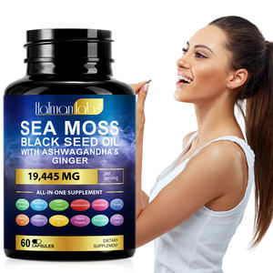 Hatmanblabs 강화 소화 피부 머리 건강 바다 이끼 7000mg 검은 씨 오일 4000mg ashwagandha 바다 이끼 캡슐 - Product Image 4