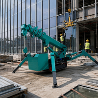 Mini-grue araignée hydraulique de 10 tonnes avec flèche télescopique, télécommande, certifiée ISO CE pour la construction et le levage