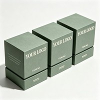 Boîtes d'emballage en carton rigide haut de gamme personnalisées en gros pour bougies, boîtes de luxe pour pots de thé, boîtes cadeaux pour bougies à l'encre de soja