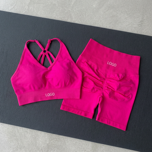 Conjunto Deportivo de Secado Rápido para Mujer, Transpirable, Ecológico, Pantalones Cortos con Cintura Elástica, Traje de Yoga sin Costuras, Levanta Glúteos - Product Image 3