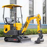 Mini-excavatrice TOROS 1 tonne, 1,2 tonne, 2 tonnes, moteur Kubota, EPA EURO 5, micro-excavatrice compacte sur chenilles pour la maison, le jardin, la ferme