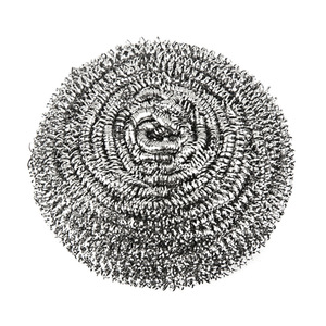Stainless Steel Scouring Pad Round 20g <b>Scrub</b> Cleaning <b>Brush</b> For Kitchen Sink Dishware - Product Image 1