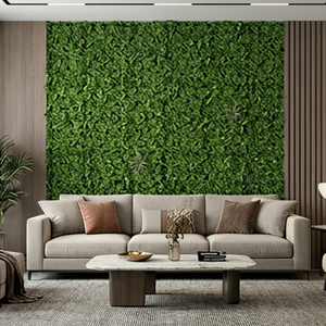 Tuile de jardin vertical artificielle verte résistante aux UV, panneau mural décoratif en feuilles, tapis de verdure pour aménagement intérieur et extérieur - Product Image 1