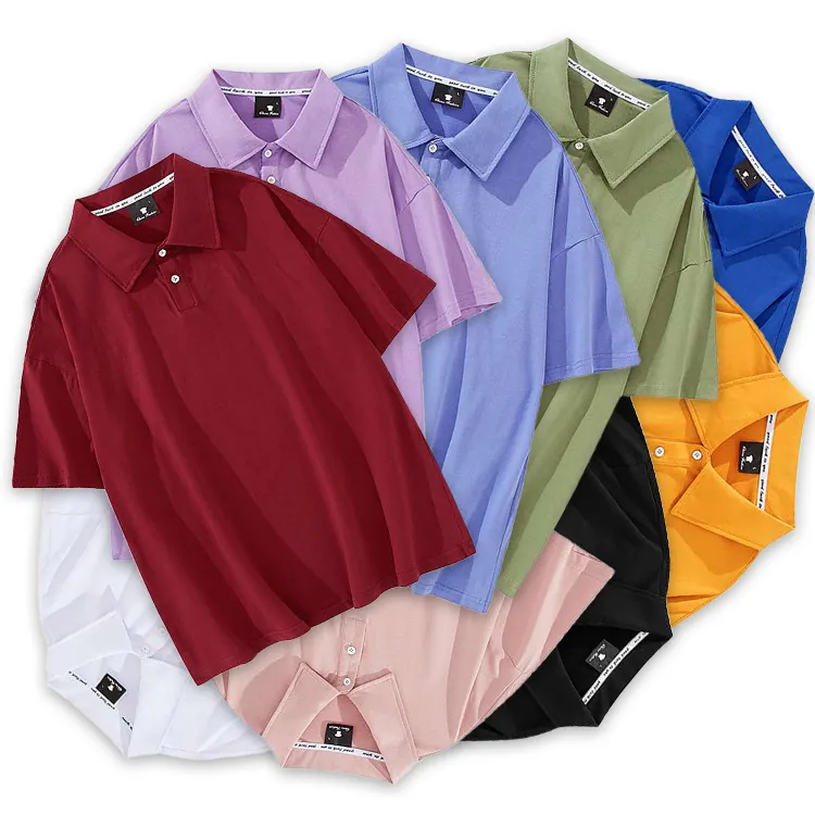 OEM Bianco Personalizzato Camicia di Polo del Cotone Degli Uomini Delle Donne Casuali di Sport Abbigliamento Da Golf T Shirt