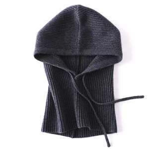 Bonnet et écharpe en tricot d'hiver multifonctionnel fait à la main Bonnets de <span class=keywords><strong>snowboard</strong></span> à cordon de serrage pour scène d'affaires de plage Logo vierge - Product Image 3