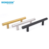 Grande poignée de tirage en T en acier inoxydable pour armoire, cuisine, placard, tiroir - Poignées de meubles modernes