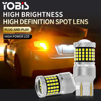 Ampoules LED de clignotants de voiture YOBIS super lumineuses 12-24V 1156 1157 7743 T20 BA15S Canbus 2016 87smd Accessoires d'éclairage automobile