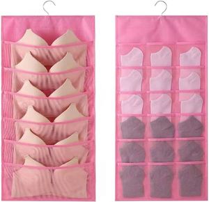 Bolsa de Almacenamiento para Ropa Interior, Multifuncional, de Doble Cara, para Colgar, para Clasificar Ropa Interior, Calcetines y Sujetadores - Product Image 1