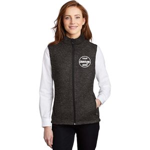 Chalecos de lana bordados personalizados L236 para mujer Añada su propio logotipo Textos Chaleco de suéter con estilo - Product Image 1