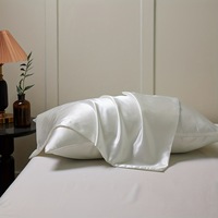 Prix de gros Taie d'oreiller en satin de luxe Impression personnalisée Taie d'oreiller en satin de soie Couleur unie Taie d'oreiller en soie pour la maison
