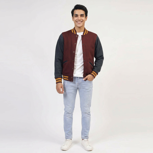 OEM de alta calidad Slim Fit hombres Varsity chaquetas de invierno de moda Casual al aire libre a prueba de viento transpirable CollegeBaseballjacket para los hombres - Product Image 1