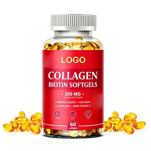 Cápsulas de Gel Suave con Complejo Multicolágeno OEM 200MG con Biotina y Vitamina C que Promueven un Cabello Saludable, una Piel Hermosa y el Crecimiento de las Uñas - Product Image 1