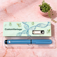 Boîte d'emballage magnétique en carton gris pour stylo V2 V3 V4 avec base solide pour une protection stable