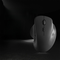 Mouse Nirkabel 2.4GHz Ergonomis untuk Gaming dan Kantor, Dapat Diisi Ulang, dengan Penerima USB & Kabel Tipe-C Jangkauan 10M untuk Desktop