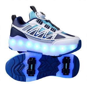 Chaussures de sport <span class=keywords><strong>Oxford</strong></span> confortables pour enfants avec roulettes lumineuses à quatre roues - Product Image 4