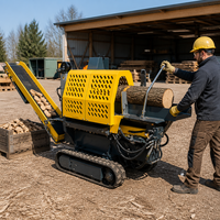 Fendeuse de bois automatique automotrice sur chenilles RM7-20TS, capacité de coupe de 38 cm, cycle rapide de 7-8 s, avec scie de 18 pouces