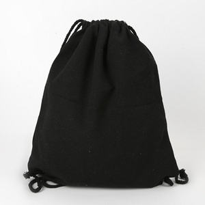Custom Creative Canvas <b>Backpack</b> Bag with Drawstring Bundle Pockets Promotional Shopping Bag with Unique Design - Product Image 4