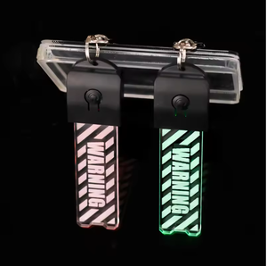 Porte-clés personnalisé <span class=keywords><strong>Cyberpunk</strong></span> en acrylique translucide multicolore avec LED, outils EDC en PVC et accessoire flash pour clés - Product Image 1