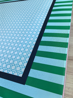 Nouveau Tapis de Jeu de Mahjong à Carreaux Rayés Style Preppy 31,5 pouces 2026 – Tapis de Table Antidérapant pour Soirées Jeux