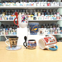 Tasse à café en céramique souvenir personnalisée de Chypre cadeau de voyage de style grec tasse à thé en porcelaine tourisme promotionnel verres à collectionner
