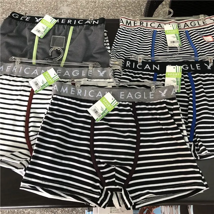 NK157 — caleçon homme à rayures noires et blanches, sous-vêtements respirants en coton, boxer-short, nouvelle collection 0.56, tendance