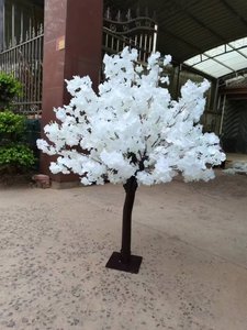 Décoration d'événements de mariage de haute qualité en plastique blanc arbre à fleurs de cerisier grand pantalon d'arbre à fleurs de cerisier - Product Image 5