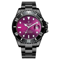 Montre TEVISE T801A à quartz, tendance et luxueuse, bracelet en acier inoxydable, résistante à l'eau, aiguilles lumineuses, pour hommes