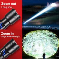 Lanterne portable super lumineuse, lampe torche tactique étanche pour le camping en plein air, puissante lampe torche LED