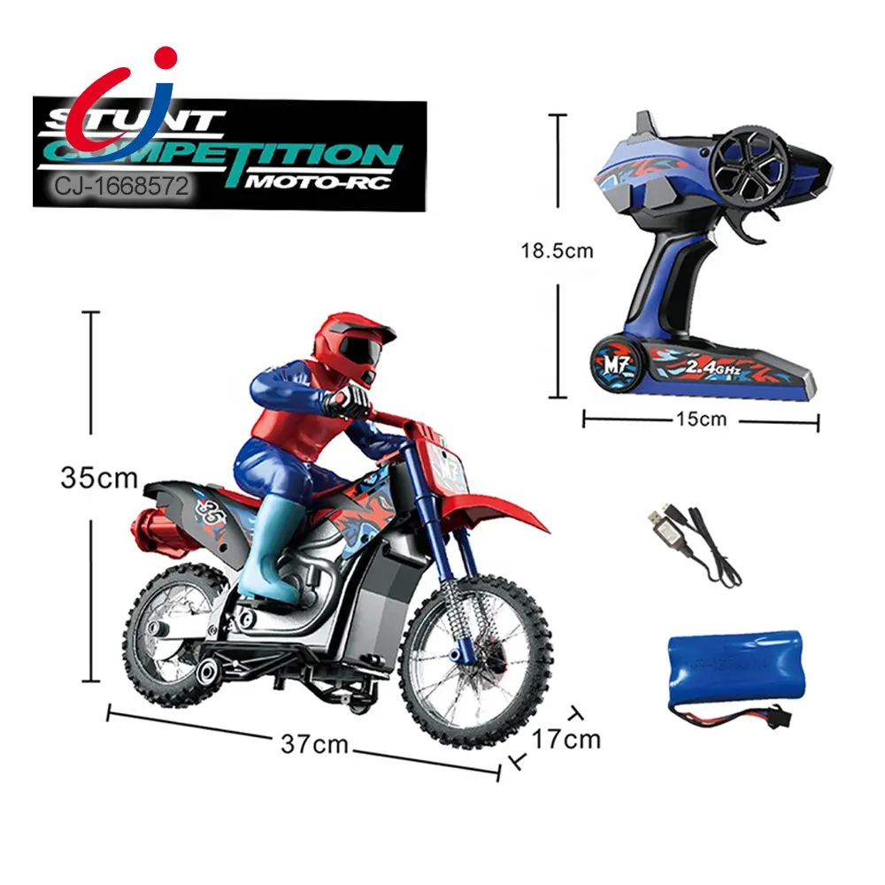 Hot Sale Kunststoff Drift Elektroauto Stunt Spielzeug, Jungen Racing Spray RC Motorrad