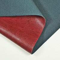 Cuir PU pour fabricants, 1,0 mm d'épaisseur, finition imitation coton ciré, surface haute brillance, résistant à l'abrasion