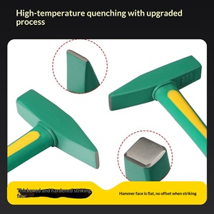 Marteau de sécurité industriel à tête bec de canard, manche monobloc en plastique coloré, pour électricien, rénovation, réparation, OEM, haute teneur en carbone - Product Image 2
