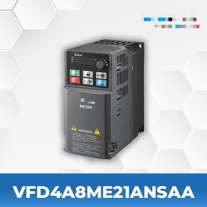 ME300 ซีรีส์ VFD4A8ME21ANSAA 0.75 กิโลวัตต์ 1 เฟส 230 โวลต์ ได้รับการรับรองมาตรฐาน CE IP20 พร้อมระบบ STO - Product Image 1