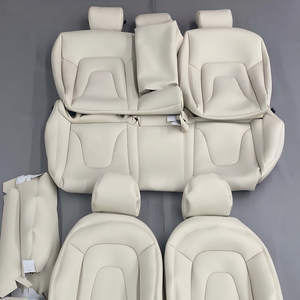 Per <span class=keywords><strong>Audi</strong></span> <span class=keywords><strong>A4</strong></span> Avant 1994-2001 B5 8D Coprisedili in Pelle Nappa di Lusso con Ricamo Floreale Personalizzato - Product Image 3