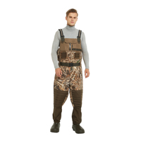 Wader de chasse respirant camouflage LYWISH, wader imperméable avec poche poitrine, wader à bottes 1200g Thinsulate pour la chasse au canard