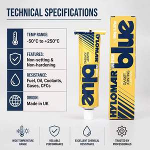 Composé <span class=keywords><strong>de</strong></span> jointoiement universel bleu Hylomar 100g - Scellant <span class=keywords><strong>de</strong></span> <span class=keywords><strong>joint</strong></span> non durcissant haute température -50°C ° <span class=keywords><strong>De</strong></span> la lettre C à +250 ° C - Product Image 2