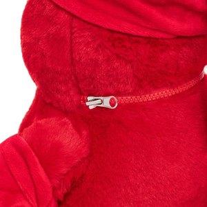 Red Baby Rabbit <b>Backpack</b> National Day Limited Edition Faux Fur Embroidered <b>Backpack</b> With Yellow Accents Festive Style - Product Image 5