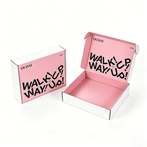 Emballages personnalisés en papier ondulé rose pour chaussures, boîtes d'expédition pour la vente au détail de chaussures et les solutions e-commerce - Product Image 1