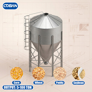 Silos de Almacenamiento de Acero Pequeños de 5-100 Toneladas para Maíz, Trigo y Otros Granos, para Alimentación de Cerdos, Ganado Vacuno y Aves de Corral - Product Image 1