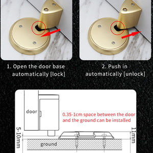 تصميم عصري ثقيل صامت الباب المغناطيسي وقف الرياح إلى شفط لكمة ترقية خالية من سدادة الباب الميكانيكية - Product Image 6