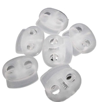 Double trou en plastique bouchon cordon serrures haricot cordon bascule Clip vêtements lacet Sportswear bouton boucle