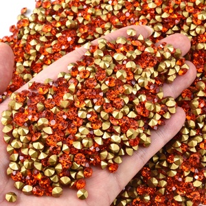 Strass en cristal OLeeya à dos pointu, strass pour nail art, strass en verre super brillant à fond pointu, accessoires de manucure en diamant scintillant - Product Image 4