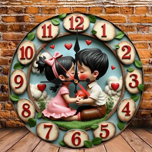 <b>Round</b> Wooden Wall Clock 25x25Cm Modern Minimalist Quartz Movement Home Indoor Decor Clock - Product Image 5
