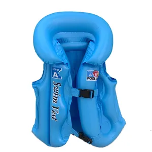 Customized safety PVC children's inflatable swimming life jacket