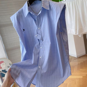 <span class=keywords><strong>Camicia</strong></span> da <span class=keywords><strong>Donna</strong></span> Estiva 2026 Nuova Collezione, Design a Righe Senza Maniche, Vestibilità Ampia, per il Commercio all'Ingrosso - Product Image 1