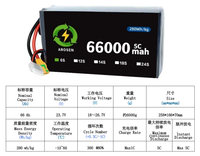 Baterai LiPo AROSEN 66000mAh 5C 23.7V/47.4V 6S/12S untuk Drone FPV/RC/Fotografi Udara/Pertanian/Logistik