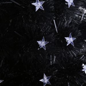 Árbol de Navidad de Fibra Óptica Negra (Diseño de Estrella) con 8 Funciones de Cambio de Color, Decoración para el Hogar y Acento de Iluminación Estelar - Product Image 2