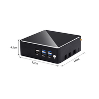 Mini PC industriel avec boîtier en aluminium, processeur 2955U, ordinateur de bureau compact pour les entreprises et l'automatisation