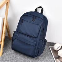 Tas Ransel Laptop Ringan Bernapas untuk Perjalanan Bisnis, Kapasitas Besar Multifungsi dengan USB, Desain Kustom