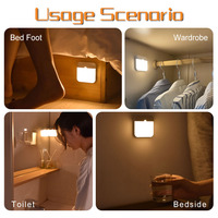 Nouveau design Led armoire lumière PIR corps capteur de mouvement lumière intérieure veilleuse corps humain lampe à induction